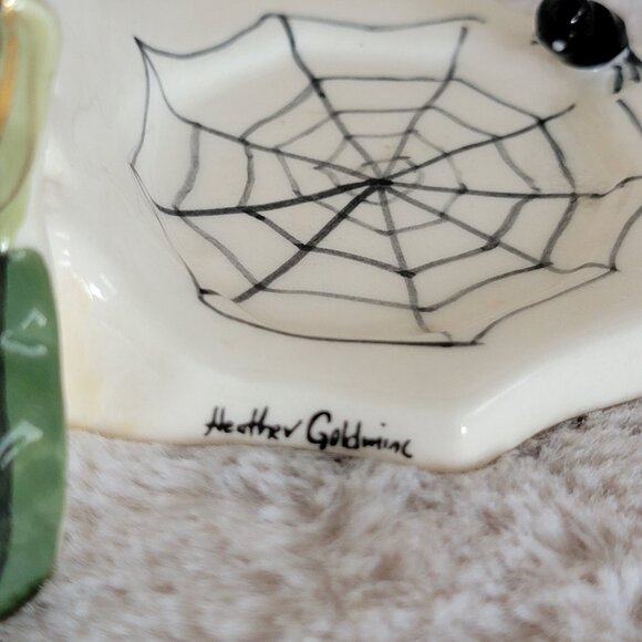 2003 Blue Sky Clayworks Halloween Just Batty House Heather Goldminc Tea Candle - Picture 6 of 16